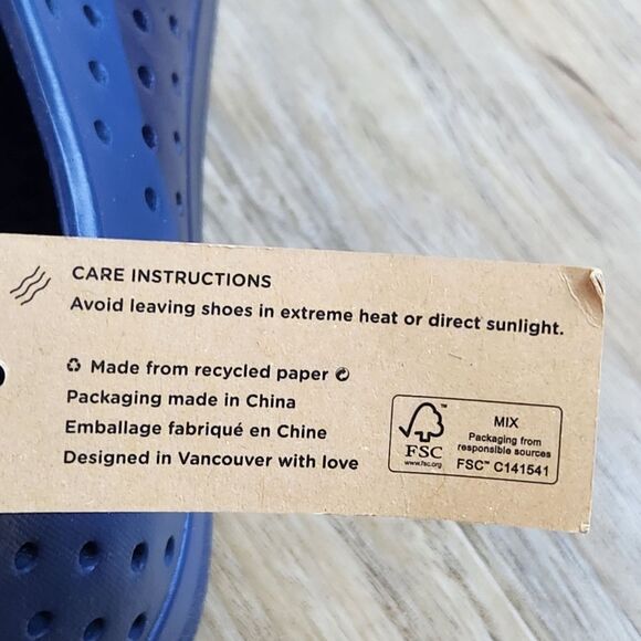 🔥NWT Native Blue Unisex Jefferson Block Sneakers Women's Size 9 - Picture 9 of 9